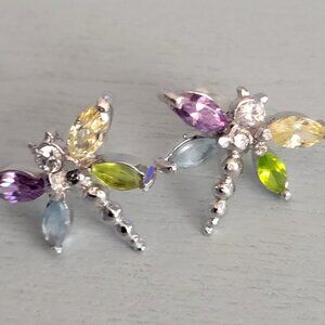 Dragonfly Gemstone Earrings